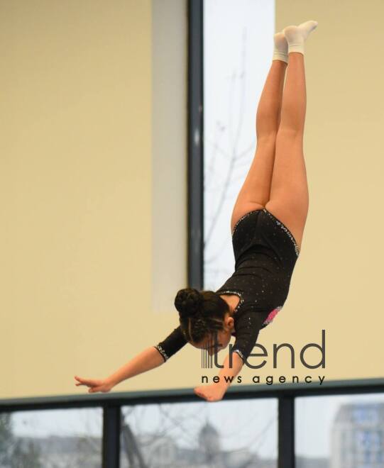 Milli Gimnastika Arenasında batut gimnastikası tamblinq üzrə ölkə çempionatı və Bakı birinciliyi start götürüb Azərbaycan Bakı 14 Fevral 2025      
